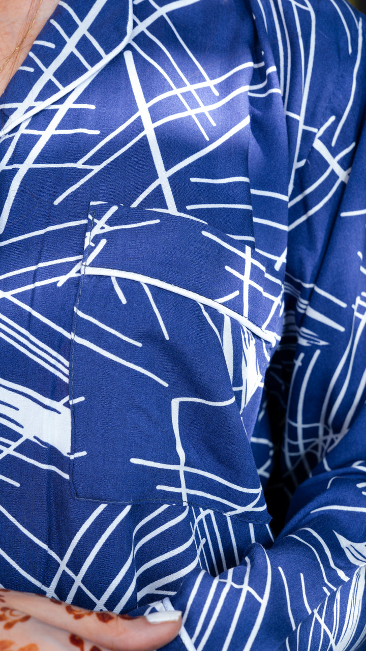 White Lines PJ Set