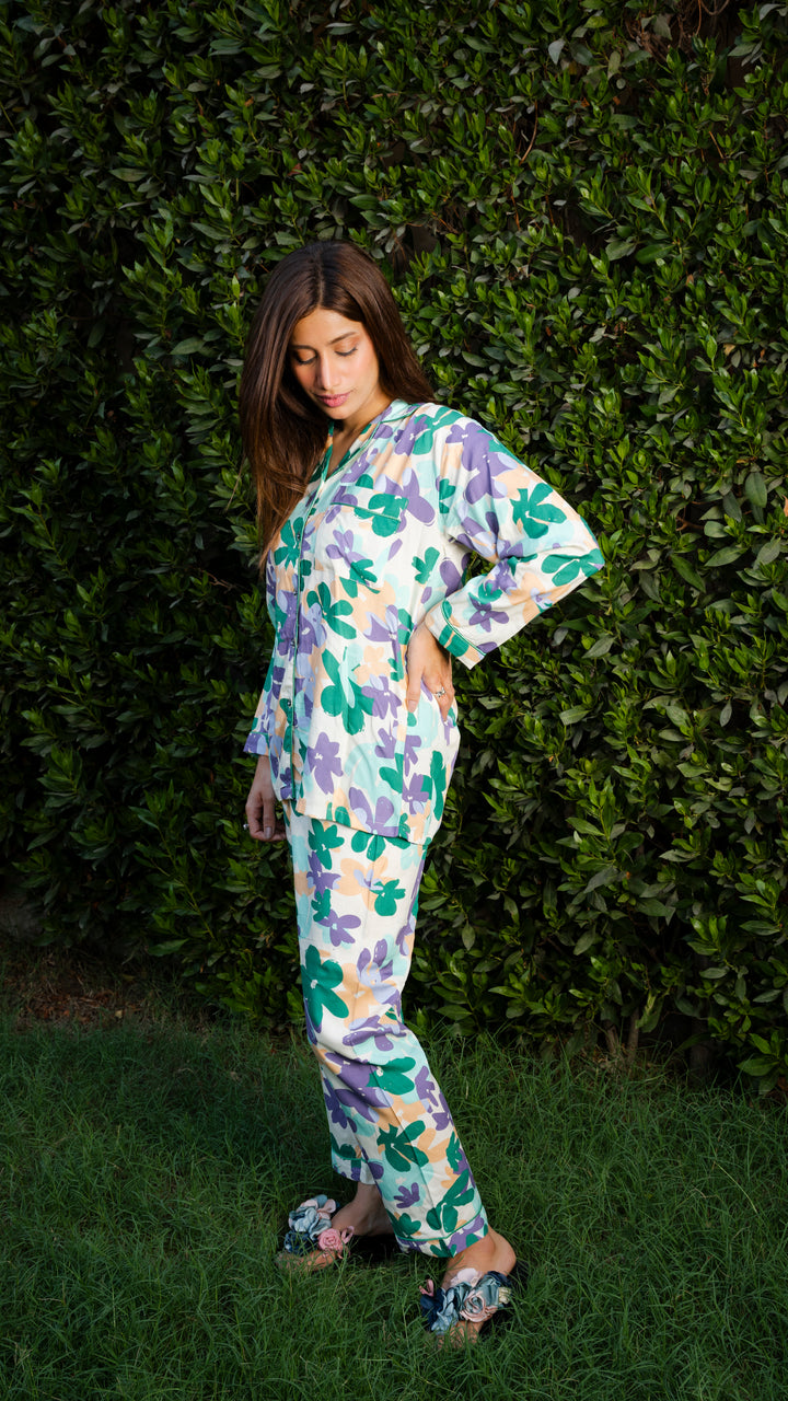 Light Flowers PJ Set